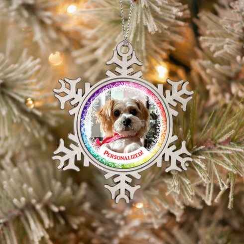 Personalized Pewter Snowflake Ornament
